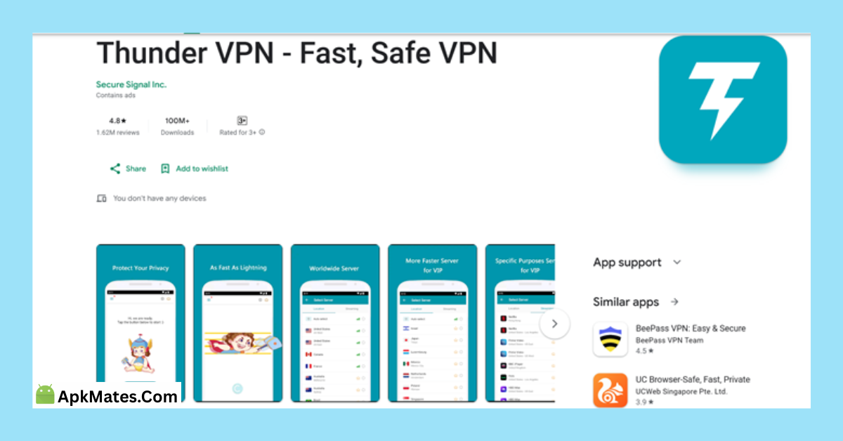 Download for Free Thunder VPN 5.3.9