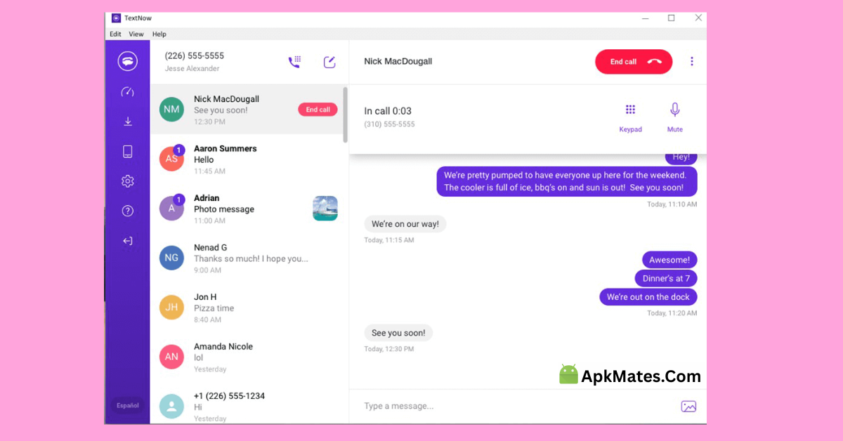 Grab the Free Version TextNow24.39.0.1 APK