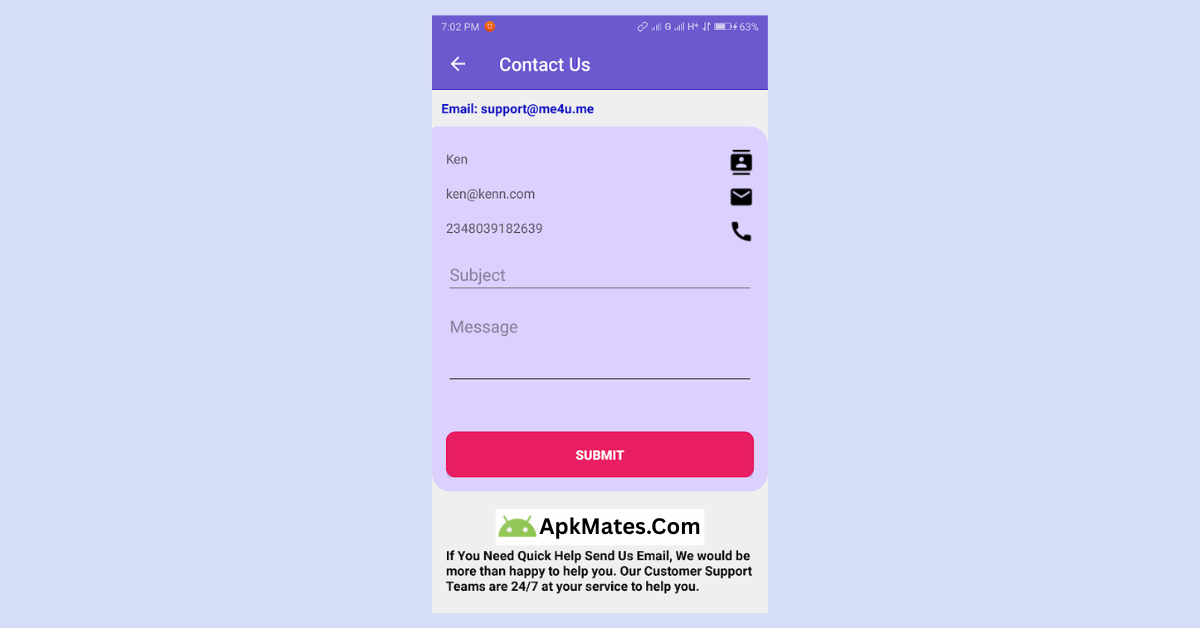 Download the Latest Version Me4U 1.4.3 APK
